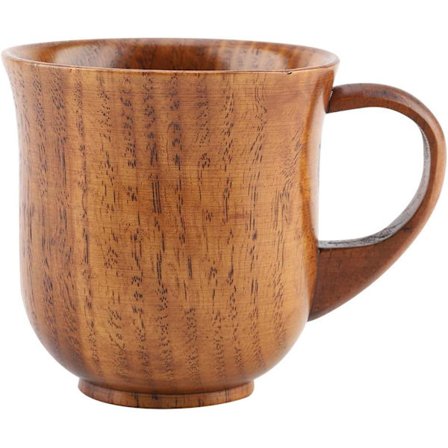 Naturlig trekopp med håndtak for å drikke te, kaffe, vin, øl