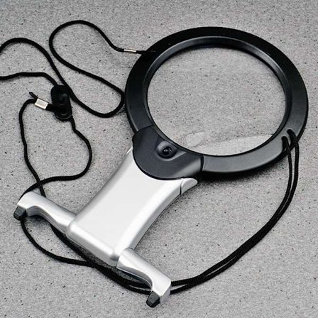 Förstoringsglas med ljus och stativ, förstoringsglas med ljus