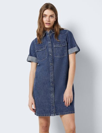 NOISY MAY Nmnew Signe S/S Denim Dress Vi002Mb Noos - Blue - S