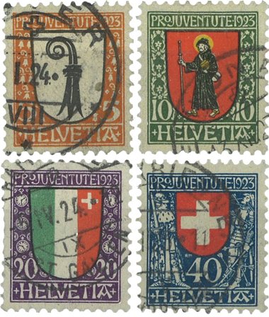 Schweiz 1923 - MICHEL 185-88 - Stemplet