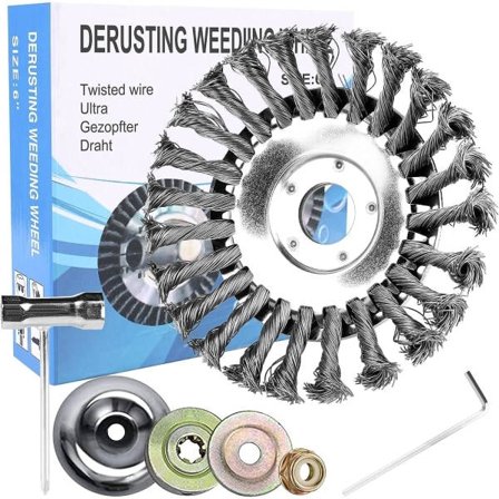 IC ogräsborste trimmer, ogräsborste för röjsåg med 25,4 mm hål, professionell trimmer stålborste för röjsågar och grästrimmerborste för effektiv...