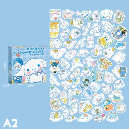 Kanelbulle Klistermärken och Kuromi Pompompuri Tecknad Resväska Des