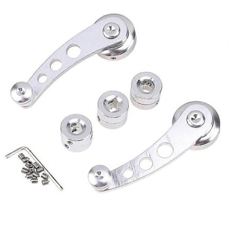 2 stk Universelle Bil Manuelle Vindusheis Kranker Handtak Aluminium Legering Winder Løfter Riser Erstatning Bil