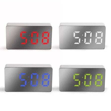 LED-vækkeur Digitalt vækkeur Ur Kalender Snooze Alarm Alarmur Ur (FMY)