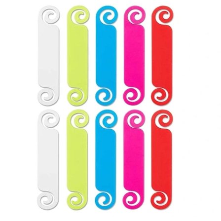 Kabelmærker Kabelhåndteringsetiketter Flerfarvede Kabelmærkningsetiketter Ledningsidentifikationsetiketter til USB-computer Mobiltelefonkabel 10-delt 