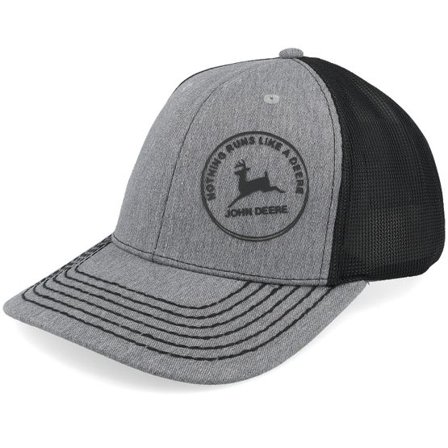 John Deere - Grå trucker Keps - Vintage 3D Print Black/Grey Trucker @ Hatstore