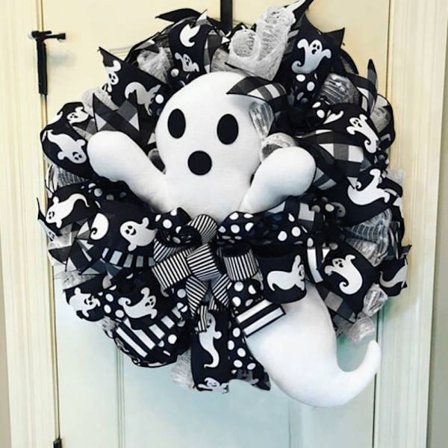 Halloween-krans Halloween-dörrdekorationer B B