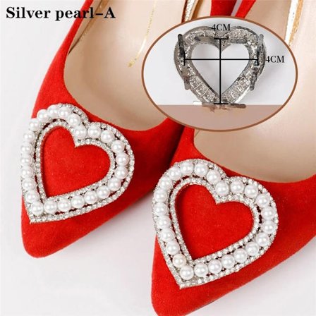 2 kpl Kenkäklipsi Koriste Solki HOPEA HELMI-A HOPEA HELMI-A Hopea helmi-A