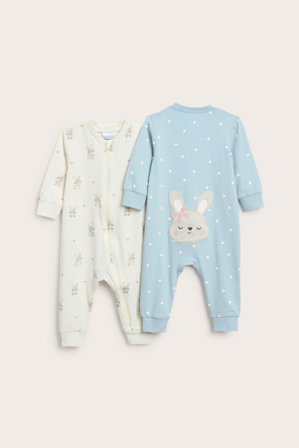 Kappahl | Piżama w króliczki, 2-pak | Offwhite