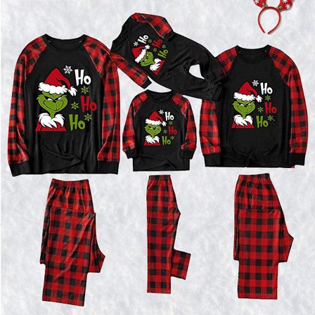 Jul The Grinch Pyjamas Vuxna Barn Familj Matchande Nattkläder Pyjamas Set#tmfz01169
