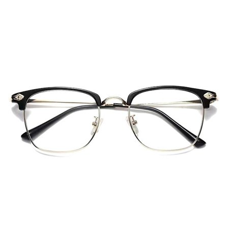 Blålysblokkerende briller for digitalt anstrengte øyne, databriller for gaming filtrerer blått lys med Browline-design og førsteklasses klare 