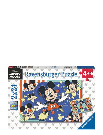 Disney Mikke Start Filmen 2X24P Toys Puzzles And Games Puzzles Classic Puzzles Multi/mønstret Ravensburger