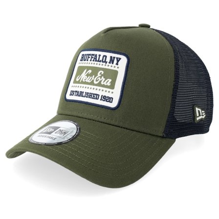 New Era - Ne Patch A-frame Dark Green Trucker Trucker Green Cap - @ Hatstore