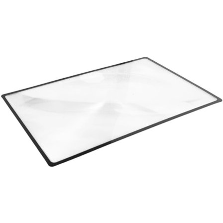 Læseunderstøttelse Ark Lup Forstørrelsesglas 3-Zoom Sort