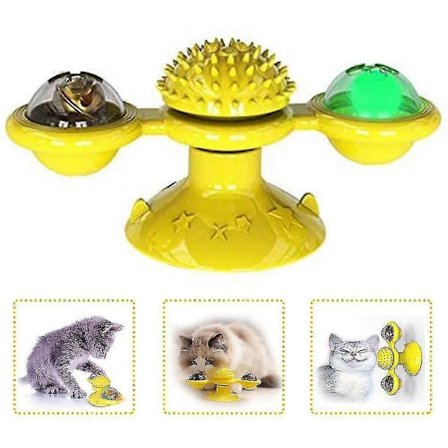 Katte Legetøj, Interaktivt Drille Katte Legetøj, Vindmølle Drejeskive Drille Katte Legetøj Skrabe Kilde Hårbørste Kæledyrstilbehør Skørt Spil