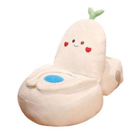 Plysch Toalett Bajs Rullpappersdocka Anti-rynk Plyschmaterial present till tjej Kvinnor Lover-4(Toalett)