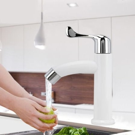 Enkel tvättställsblandare, hushållsbadrumsblandare, G1/2 tvättställsblandare