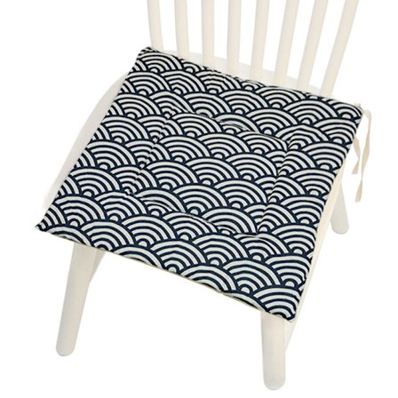 Tryckt fyrkantig sittdyna i polyesterlinne, tjock sittdyna, cirkulär dyna för burspråk, hushållsdyna i japansk stil för stussen