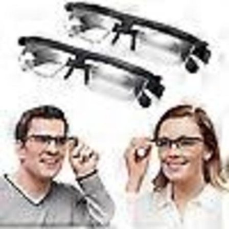 2x justerbare fokusbriller med drejeknap, nær- og langsyn, HD-zoom justerbare læsebriller, afstandslæsebriller til mænd, damer, ældre