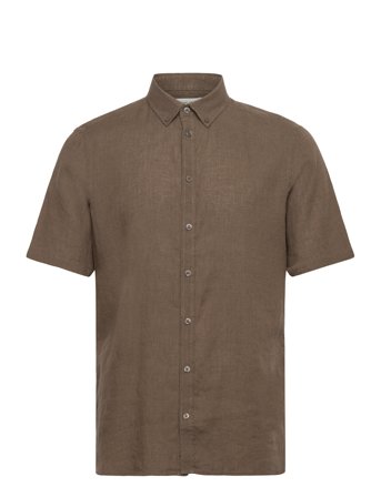 Casual Friday Cfanton Ss Linen Shirt - Brown - L