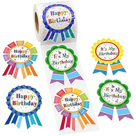 300 st/rulle Grattis på födelsedagen-märken klistermärken Det är min födelsedag klistermärken för barn hem klassrum födelsedagsfest dekoration