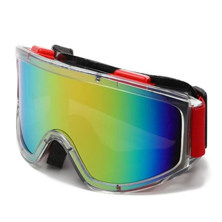 Store Ski Goggles med farverig linse, anti-kollision, anti-genskin linse, udendørs sportssne, snowboard til snowboarding og skiløb