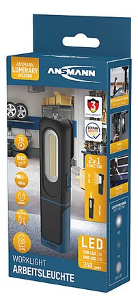ANSMANN Arbeidslampe 350lumen oppladbar og 3 års garanti