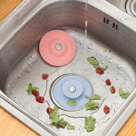Blå 5-pack Silikon Diskho Filter, Avloppspropp, 10 Cm Diameter, Dusch Hårfilter, För Dusch Avlopp, Kök Diskho, Bad Diskho, För