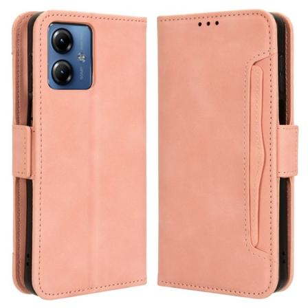 SKALO Motorola Moto G14 6-FACK Plånboksfodral - Rosa Rosa