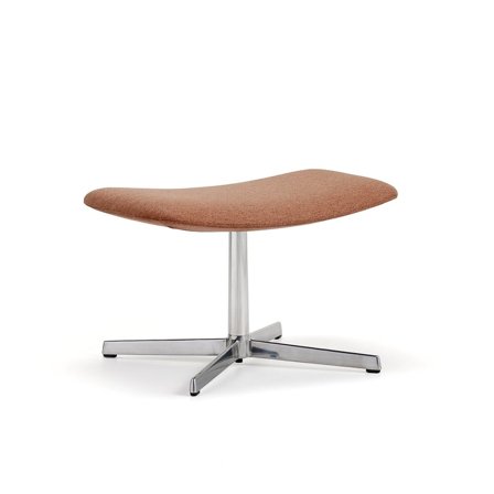 Footstool LANGLEY, brushed aluminum/copper