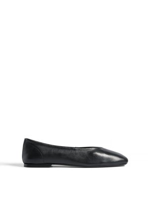 NA-KD Unlined Leather Ballerinas - Lave sko - Sort - EU 40