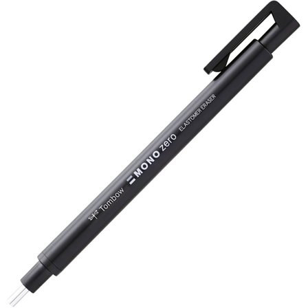 Tombow Mono Zero Viskelæderpen Rund Sort