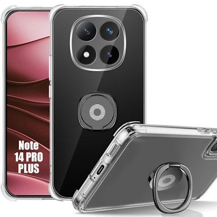 Cover til Xiaomi Redmi Note 14 Pro+ 5G/Note 14 Pro Plus 5G med Støtte Sort - EFConnection