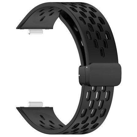 Huawei Watch Fit 3 Andningsbart silikonarmband med magnetspänne