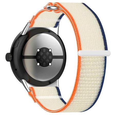 Klockarmband Google Pixel Watch 3 41mm / Pixel Watch 2 / Pixel Watch Justerbar Nylon Loop Strap - Orange + Beige