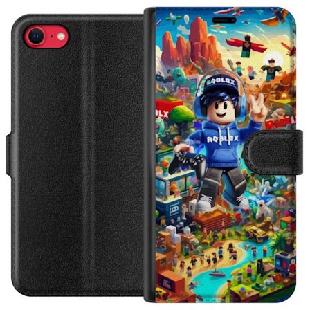 Yhteensopiva Lompakkokotelo Apple Apple iPhone 7 Suuri yksityiskohtainen Roblox-maailma täynnä hahmoja, seikkailuja ja värikkäitä ympäristöjä,