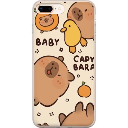 Kompatibelt Mobilskal till Apple Apple iPhone 8 Plus Kawaii Baby Kapybara