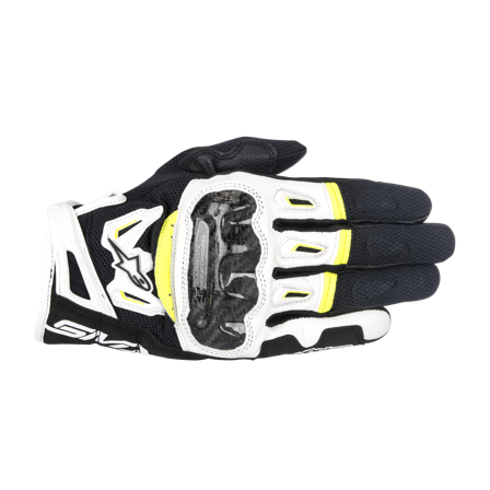 Motorradhandschuhe Alpinestars SMX-2 Air Carbon V2 Carbon Schwarz/Weiß/Gelb S