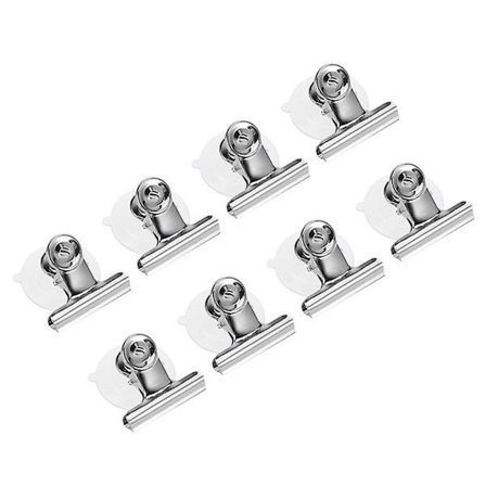 8 stk. sugekopklemmer, kraftig klemme, stor sugekop til at holde skilte på vinduer