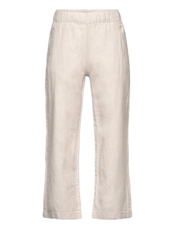 Trousers Linen Blend Cream Lindex