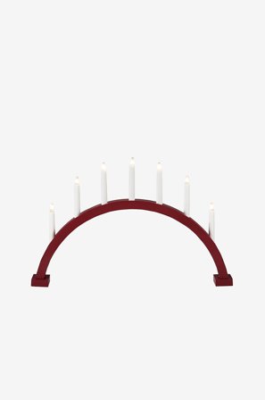 Konstsmide - Lysestage træ 38,5 cm - Rød - Adventslysestager - Fra Homeroom