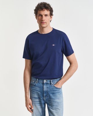 GANT - Klassisk t-skjorte i regular-fit til herre persian blue