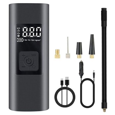 Mini Bærbar Kompressor 6000mAh Dekkoppblåser 150Psi Oppladbar Pumpe med LCD-Skjerm og SOS-Lys Odipie