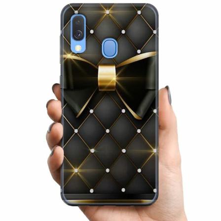 Samsung Galaxy A40 Tpu Mobilskal Gyllene Rosett