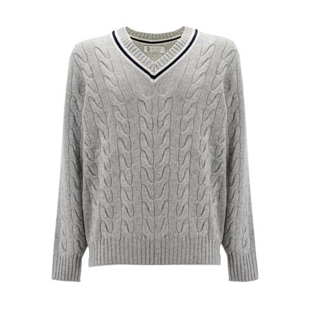 Brunello Cucinelli Strik M22502402_Cla51 Grå, Herre Strik
