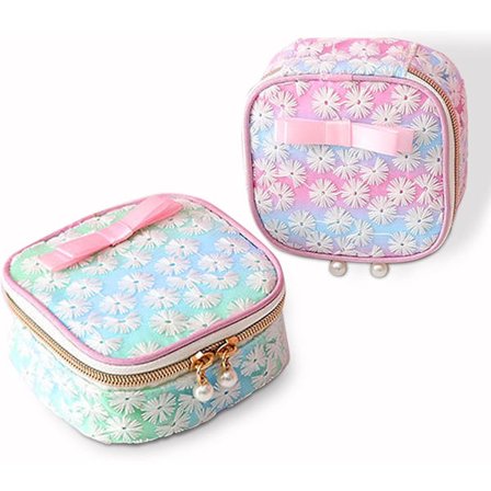 Hygiejnebind og tamponopbevaring, bærbar menstruationsopbevaring, rejsehygiejneposer til menstruation, perlepyntet tamponsæt, dameartikler, pung, 