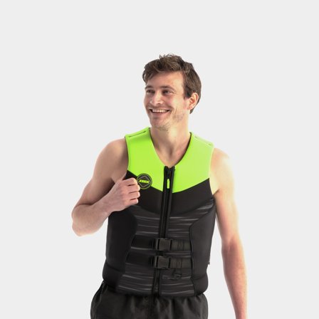 Colete para desportos aquáticos JOBE Segmented Jet Vest Men 50N Lime Green, XX-Large+ (95 - 105 kg)