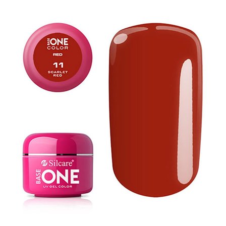 Base one - Color - RED - UV Gel - Scarlet Red - 11- 5 gram