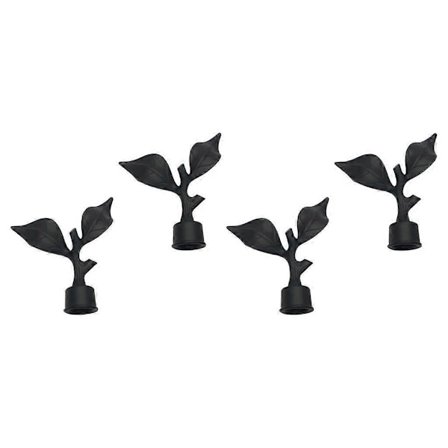 Gardinstangsknopper Kun, 4 stk. Sorte Draperistang Hovedknop Vindue Draperi Gardinstang Dekorationsknopper, til 22 mm Diameter Stang Style C