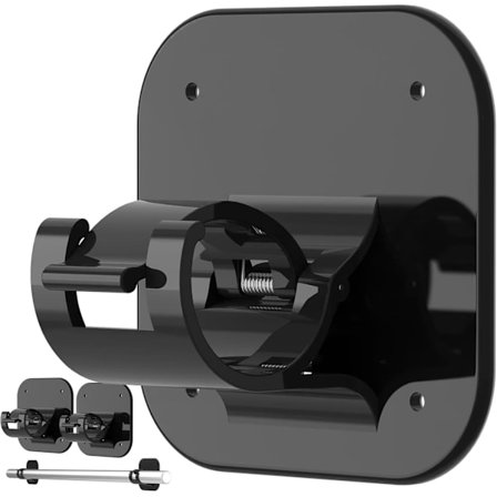 Selvklebende gardinstangholdere uten boring - Gardinstangfester uten boring - Enkle hengekroker for utleie - Svart